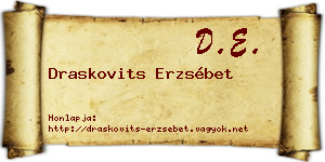 Draskovits Erzsébet névjegykártya