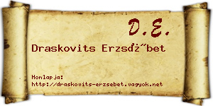 Draskovits Erzsébet névjegykártya