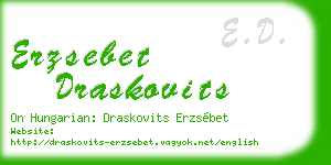 erzsebet draskovits business card