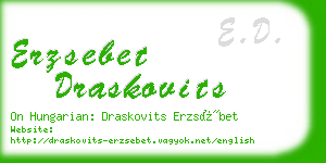 erzsebet draskovits business card